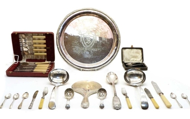 A quantity of silver and plated ware