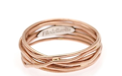 A ring of 9 kt. rose gold. W. app. 6 mm. Size 61.