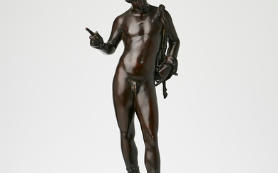 A sculpture, second half of the 19th century, Grand Tour souvenir, depicting Narcissus, after antique model.