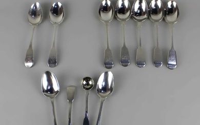 A set of five Victorian silver teaspoons