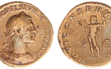 AE Sestertius (Rome AD 217-218, 20.82g) - IMP CAES M...