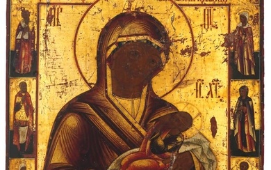 ANTIQUE RUSSIAN ICON MOTHER OF GOD THE MILKGIVER