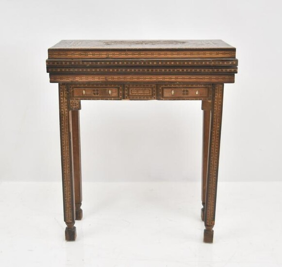ANTIQUE SYRIAN INLAID GAME TABLE
