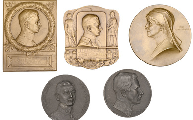 AUSTRIA, Archduke Karl, 1916, a uniface bronze plaquette by H. Kautsch, 68...
