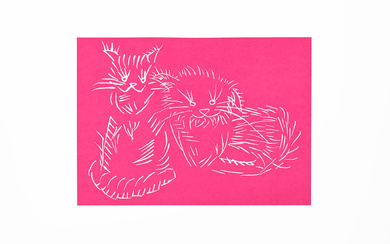 Ai Weiwei (Chinese, born 1957) Cats (Pink)