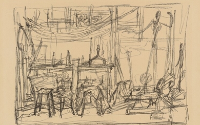 Alberto Giacometti - L'<<Homme qui pointe>>dans l'atelier