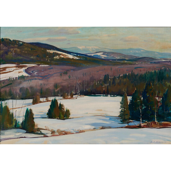 Aldro Thompson Hibbard (American, 1886-1972) Distant Range 22 x 32 in. (55.9 x 81.3 cm) framed 28 3/4 x 38 3/4 in.