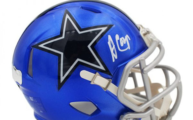 Amari Cooper Signed Cowboys Flash Alternate Speed Mini Helmet (Radtke)