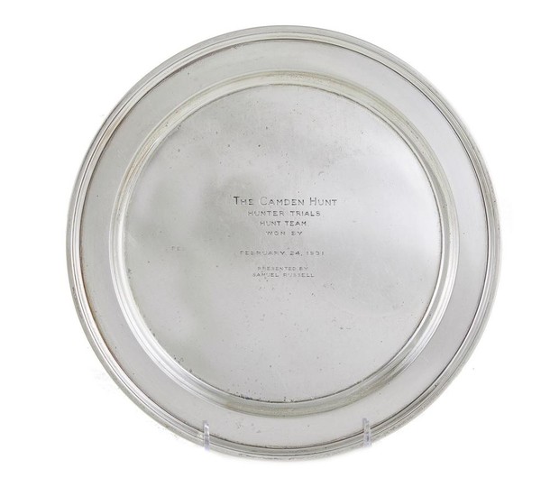 American silver trophy salver, Tiffany & Co