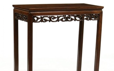 An Antique Chinese Hardwood Diminutive Console Table