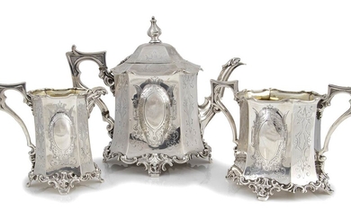 An English Victorian sterling silver tea service - London...