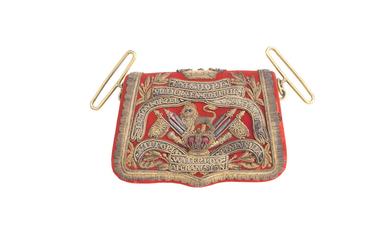 An Officer's Embroidered Flap Pouch To The 15th King's Royal Hussars, Circa 1883-1901