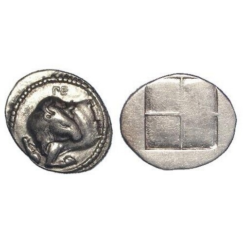 Ancient Greek: Macedon, Akanthos silver Tetrobol c.470-390 B...