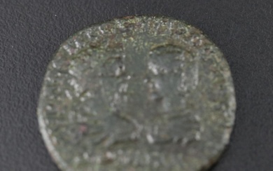 Ancient Roman Provincial Æ26 Coin of Septimius Severus & Julia Domna c. 200 A.D.