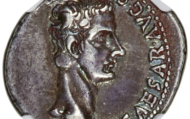 Ancients: , Gaius (Caligula) (AD 37-41). AR denarius (19mm, 3.70 gm, 8h). NGC XF 3/5 - 4/5....