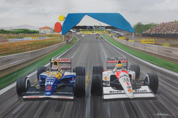 Andrew Kitson: Four Formula 1 paintings