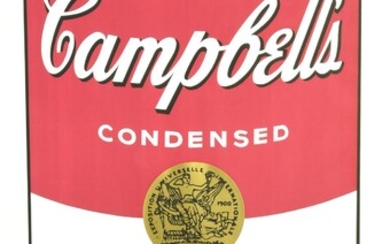 Andy Warhol (1928 - 1987) CAMPBELL'S SOUP serigrafia, cm 88,9x58,4; es. 187/250 sul retro: firma...
