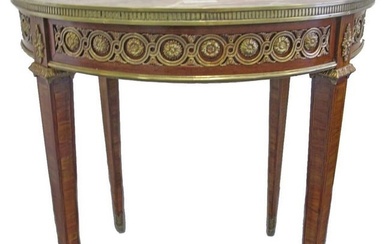 Antique French Louis XVI Style Round Side Table