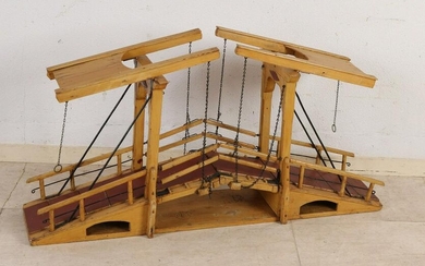 Antique original polychrome wooden model