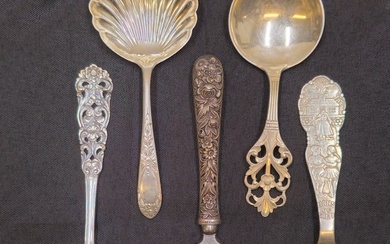 Assembled Sterling & 800 Silver Spoons Plus