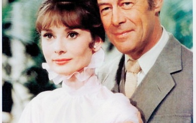 Audrey Hepburn and Rex Harrison Signed Separate Signature Pieces...