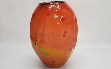 Aurora Landscape Vase by Seattle Glassblowing Studio