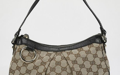 Authentic Gucci GG Ring Hobo Bag, 9"w