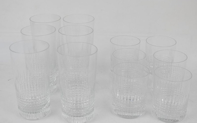 BACCARAT: set of six orangeade glasses and six...
