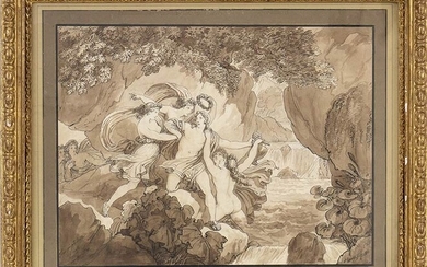 BARTOLOMEO PINELLI (Rome, 1781 - 1835) Ila abducted from the...
