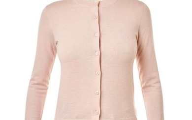 BURBERRY BABY PINK CARDIGAN Condition grade A-. Size XS. 80cm chest, 60cm length. Pink button-u...