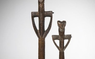 BWA/NUNUMA/DAFING, Burkina Faso. Two flutes in the shape...