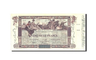 Banknote, France, 5000 Francs, 5 000 F 1918 ''Flameng'', 1918,...