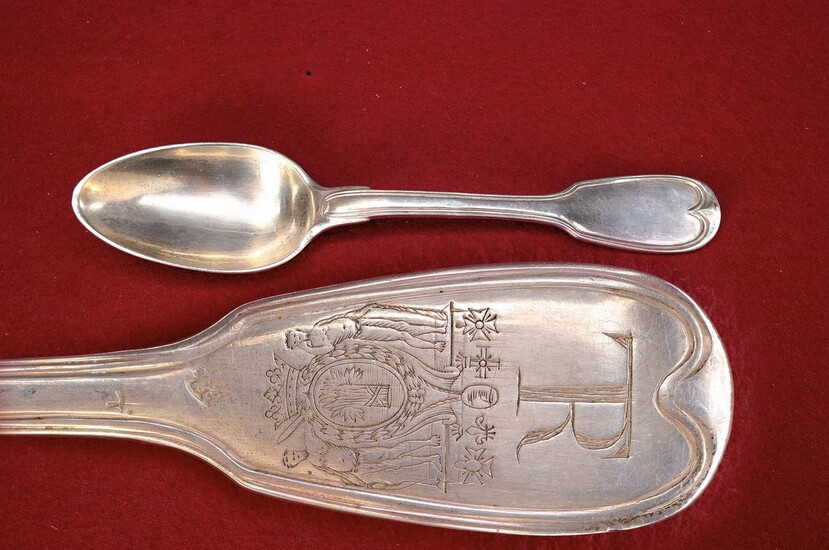 Baroque spoon, Paris, 18. th c., silver,...