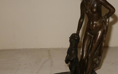 Bergman Art Deco style bronze figure of a naked...