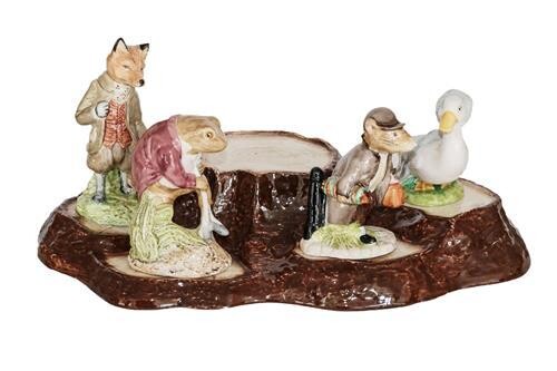 Beswick Beatrix Potter Figures Comprising: Johnny Town-Mouse with Bag; Mr....
