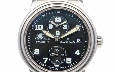 Blancpain Leman Double Time Zone 2160-1130-71 Mens Watch Pre-Owned