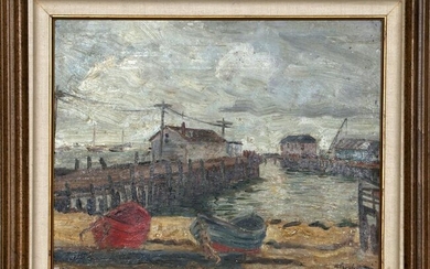 Boris Vasiloff, Tzavikstaturt (Boat Docks), Oil