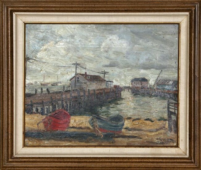 Boris Vasiloff, Tzavikstaturt (Boat Docks), Oil