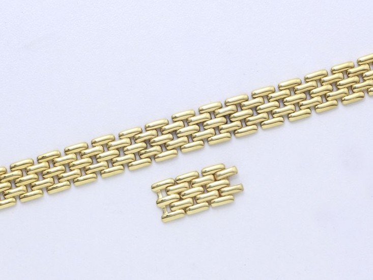 Bracelet in 750 thousandths gold, grain of rice...