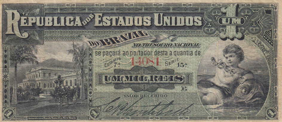 Brazil 1 Mil Reis 1891