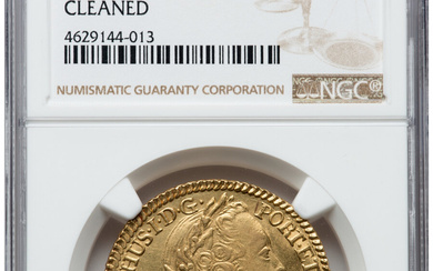 Brazil: , Jose I gold 6400 Reis 1772-R AU Details (Cleaned) NGC,...