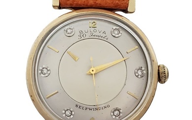 Bulova Diamond Mystery Dial Gold Filled Automatic 30J Vintage Mens Wrist Watch