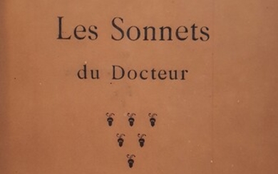 [CAMUSET (Georges)]. Les Sonnets du docteur. Paris, Chez la plupart des Libraires, 1884. In-8, demi-maroquin...
