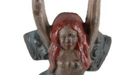 CAST IRON MERMAID-FORM BOOTJACK Early 20th Century Length 9.75".
