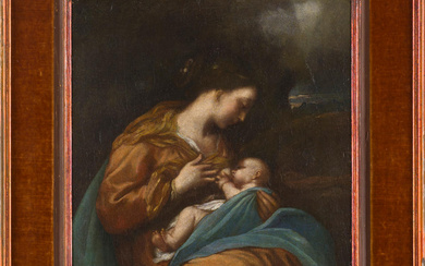 CERCLE DE BARTOLOMEO SCHEDONI (1578-1615) Vierge à l'enfant