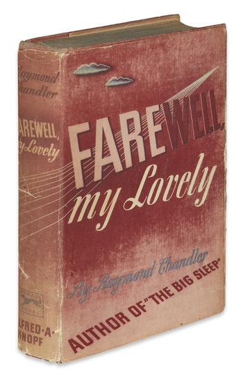 CHANDLER, RAYMOND. Farewell, My Lovely. 8vo, publisher's orange cloth lettered in blue, cocked;...