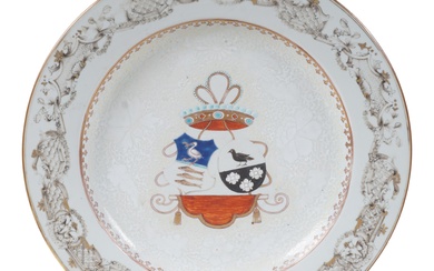 CHINESE EXPORT ARMORIAL CHARGER FOR THE DUTCH MARKET, CIRCA 1745, Diameter: 12 3/4 in. (32.4 cm.)