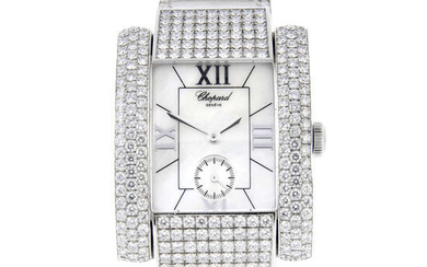 CHOPARD - an 18ct white gold La Strada wrist watch, 31x46.5mm.