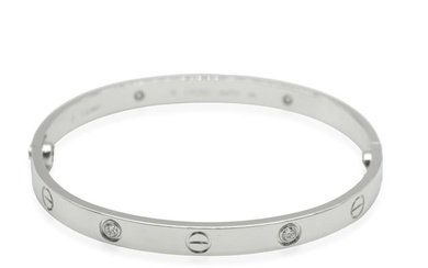 Cartier Love Bracelet 4 Diamonds (White Gold)