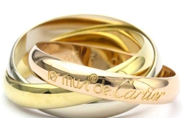 Cartier Trinity Pink Gold (18K) White Gold (18K) Yellow Gold (18K) Fashion No Stone Band Ring Gold